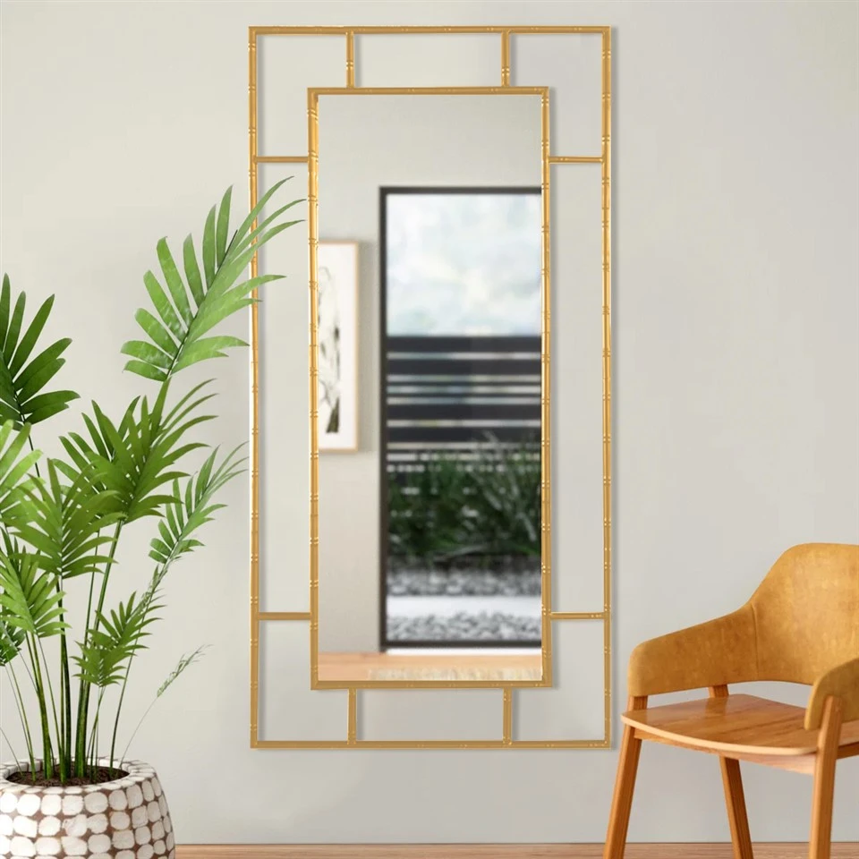 Wall Mounted Metal Mirrors Frame Decoration